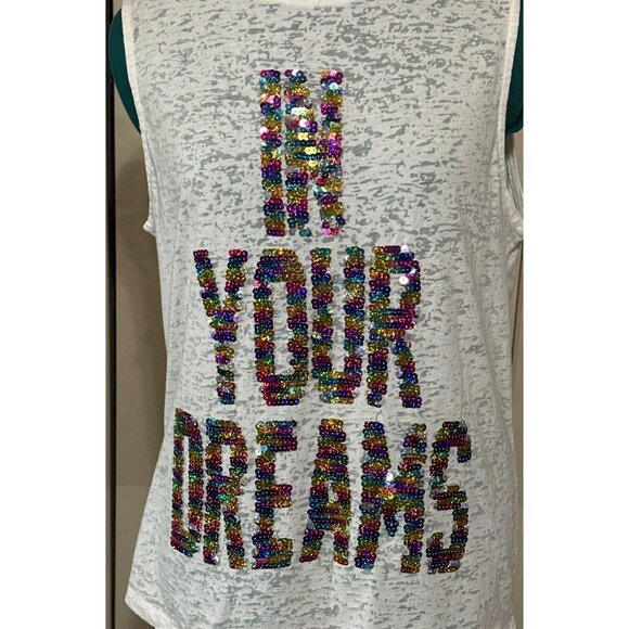 Rebellious One "In Your Dreams" Sleeveless T-Shirt Cotton Blend Women's Size XL - Picture 5 of 12